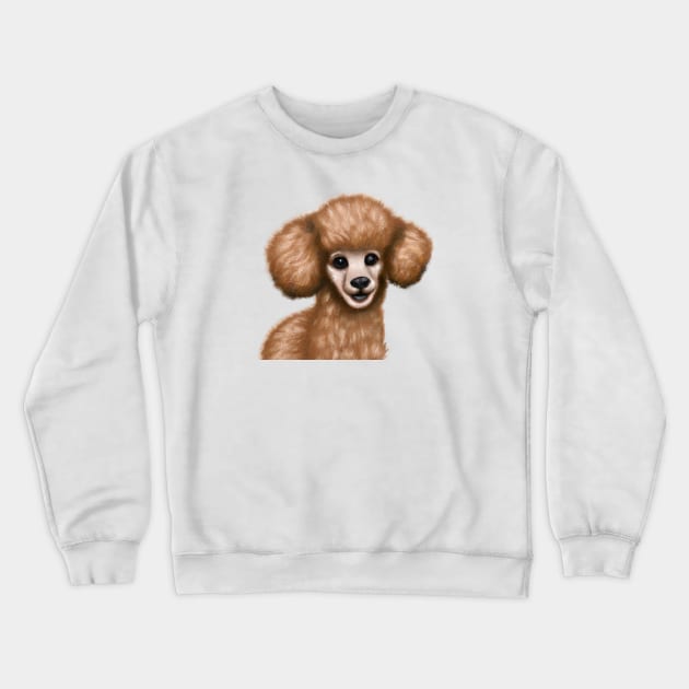 Cute Poodle Drawing Crewneck Sweatshirt by Play Zoo